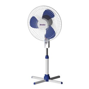 Stand Floor Fan 16″ With Cross Base White Blue