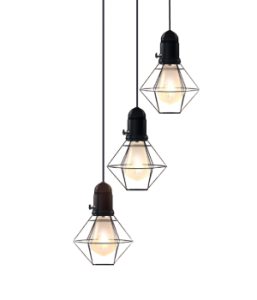 Vintage Black Diamond Lamp