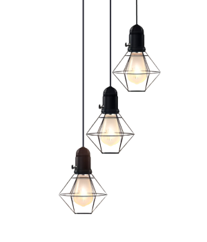 Vintage Black Diamond Lamp